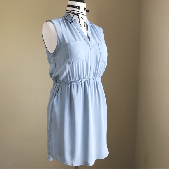 Cupcakes & Cashmere Utility Dress Baby Blue - Picture 2 of 8